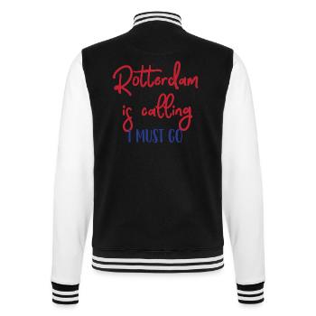 Rotterdam - Netherlands - Holland - Randstad - College Sweat Jacket - black/white - Back - Marisol (170cm)
