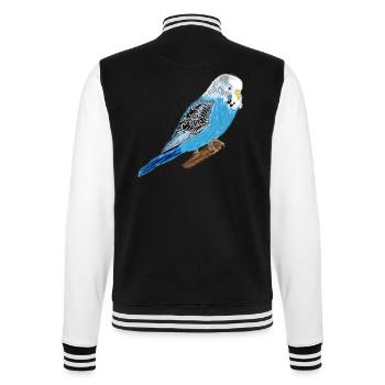 Perruche bleue / Blue Budgie I - Veste Teddy - noir/blanc - Dos - Marisol (170cm)