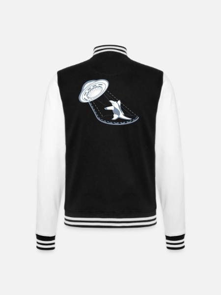 Tamandua Kleiner Ameisenbär gegen Ufo - College-Sweatjacke - Schwarz/Weiß