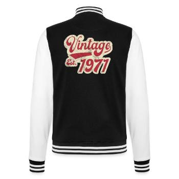 Vintage Est 1971 - Veste Teddy - noir/blanc - Dos - Marisol (170cm)