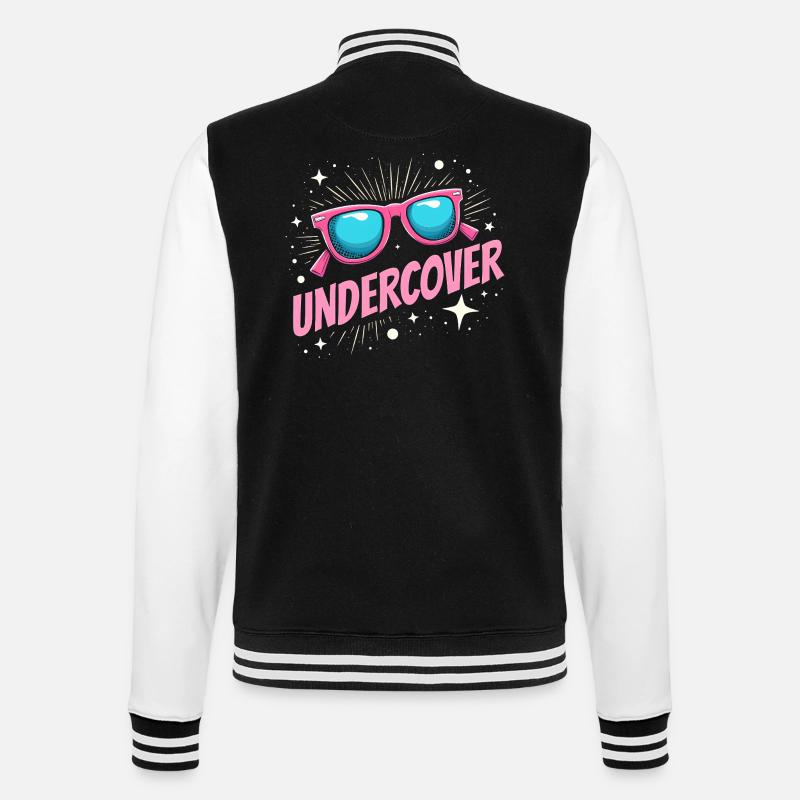 Undercover Costume - Sunglasses Fun - College Sweat Jacket - black/white