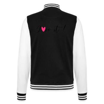 Love - College Sweat Jacket - black/white - Back - Marisol (170cm)