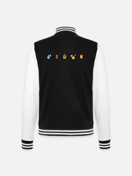 Bier Formel - College-Sweatjacke - Schwarz/Weiß