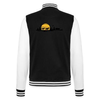Landschaft - Schweden, Norwegen - College-Sweatjacke - Schwarz/Weiß - Hinten - Marisol (170cm)