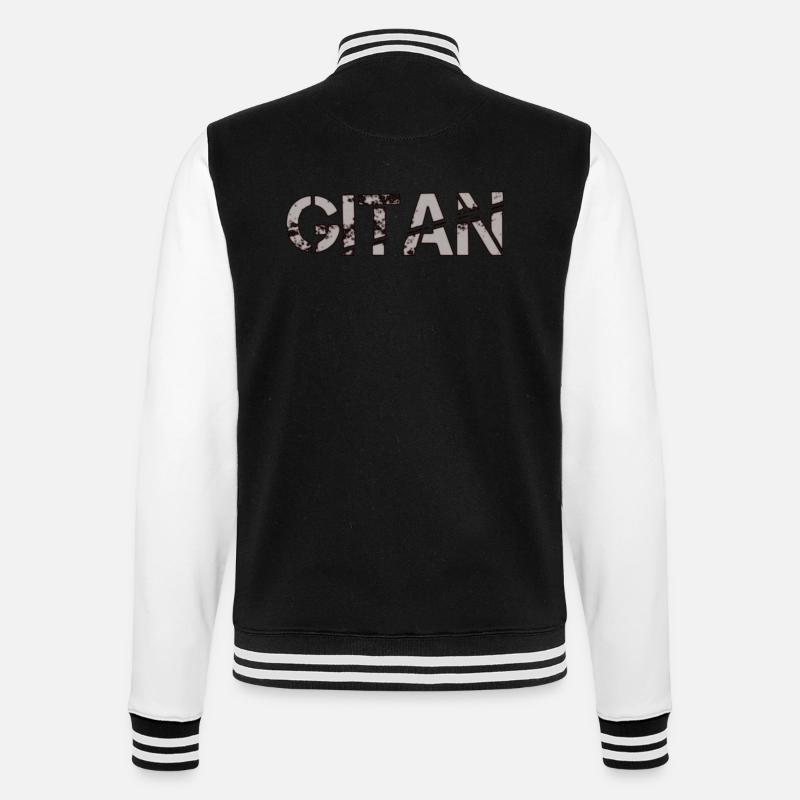 Gitan - Veste Teddy - noir/blanc