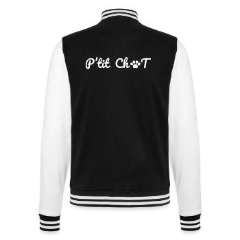 Petit chat -t-shirt famille chat assorti - Veste Teddy - noir/blanc - Dos - Marisol (170cm)