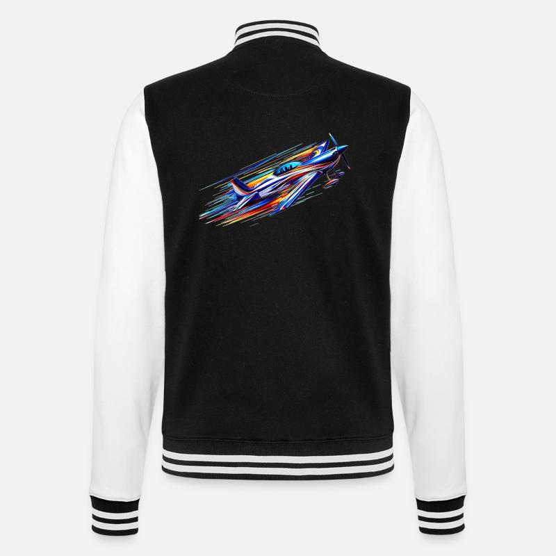 Avion de voltige - Veste Teddy - noir/blanc