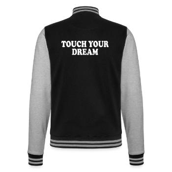 touch your dream - College Sweat Jacket - black/heather grey - Back - Marisol (170cm)