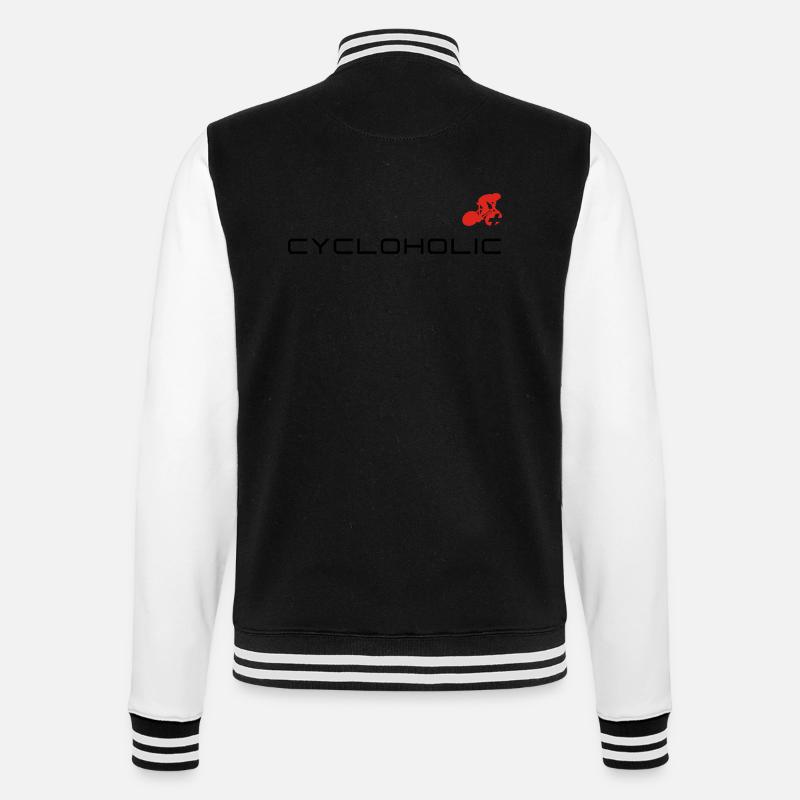 cycloholic - College-Sweatjacke - Schwarz/Weiß