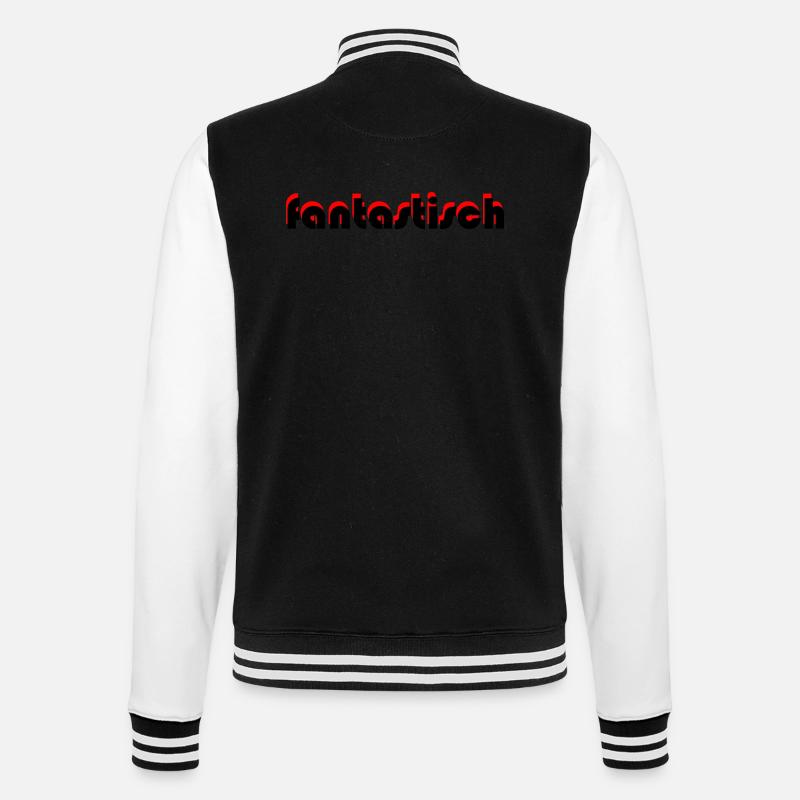 fantastisch - College-Sweatjacke - Schwarz/Weiß