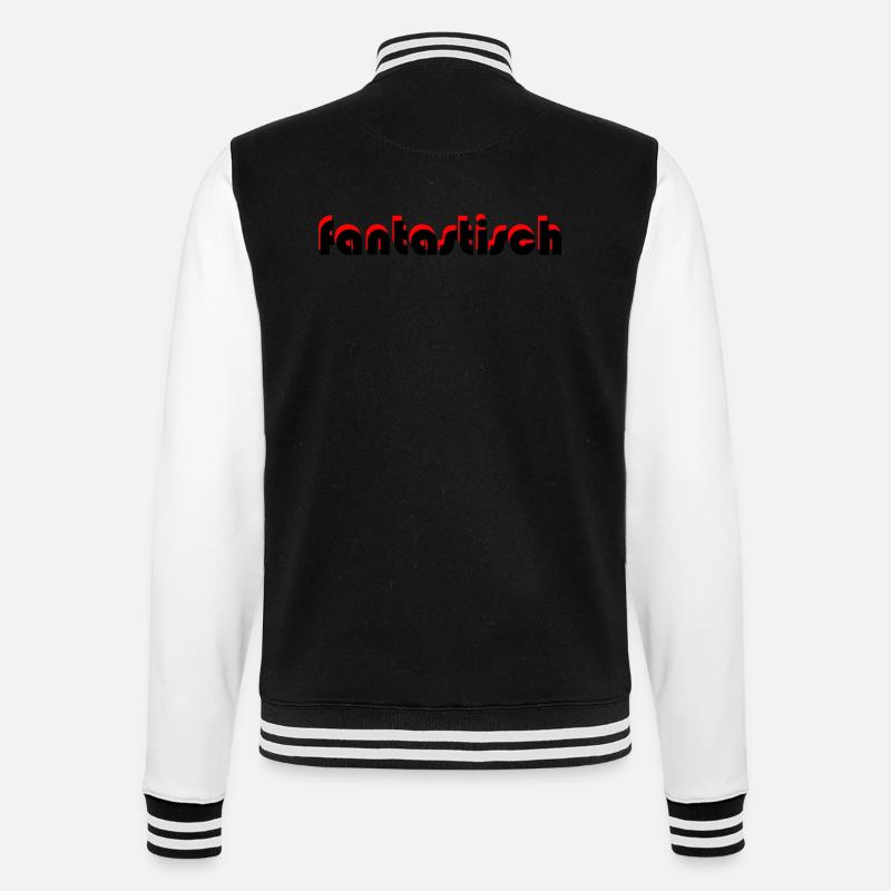 fantastisch - College-Sweatjacke - Schwarz/Weiß
