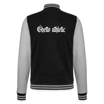 ghetto athletic - College-Sweatjacke - Schwarz/Grau meliert - Hinten - Marisol (170cm)