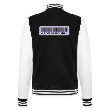 made-in-solihul-defender - College Sweat Jacket - black/white - Back - Marisol (170cm)