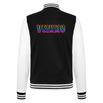 veikko rs regenbogen - College-Sweatjacke - Schwarz/Weiß - Hinten - Marisol (170cm)