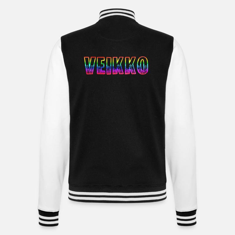 veikko rs regenbogen - College-Sweatjacke - Schwarz/Weiß