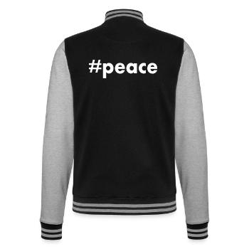 Peace - College-Sweatjacke - Schwarz/Grau meliert - Hinten - Marisol (170cm)