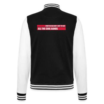 I may be old - College Sweat Jacket - black/white - Back - Marisol (170cm)