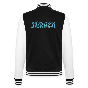 Jürgen - College-Sweatjacke - Schwarz/Weiß - Hinten - Marisol (170cm)