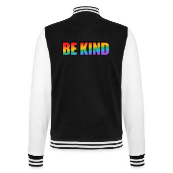 Sei freundlich Regenbogen - College-Sweatjacke - Schwarz/Weiß - Hinten - Marisol (170cm)