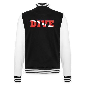 Tauchen Taucher Scuba - College-Sweatjacke - Schwarz/Weiß - Hinten - Marisol (170cm)