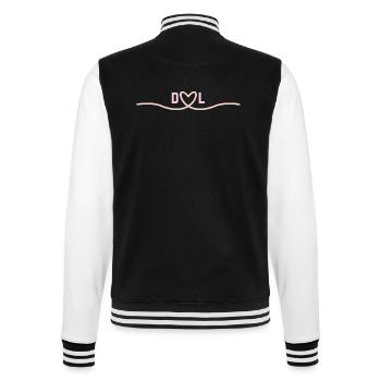 Liebe von D&L - College-Sweatjacke - Schwarz/Weiß - Hinten - Marisol (170cm)