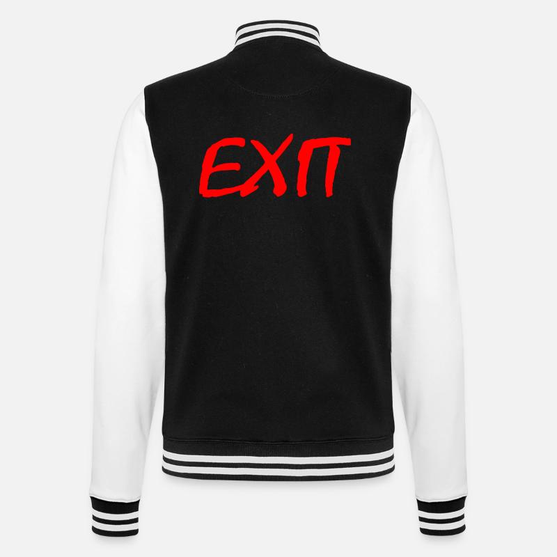 Exit - College-Sweatjacke - Schwarz/Weiß
