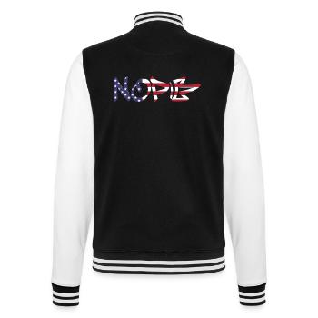 No Kings in America since 1776 - College Sweat Jacket - black/white - Back - Marisol (170cm)