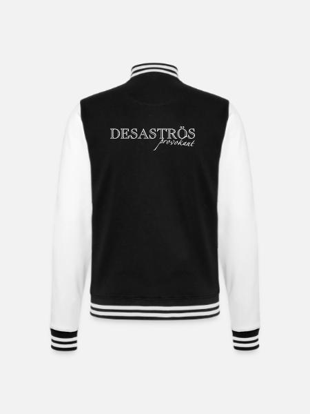 𝔻𝔼𝕊𝔸𝕊𝕋ℝÖ𝕊 𝖕𝖗𝖔𝖛𝖔𝖐𝖆𝖓𝖙 𝖜𝖍𝖎𝖙𝖊 - College-Sweatjacke - Schwarz/Weiß
