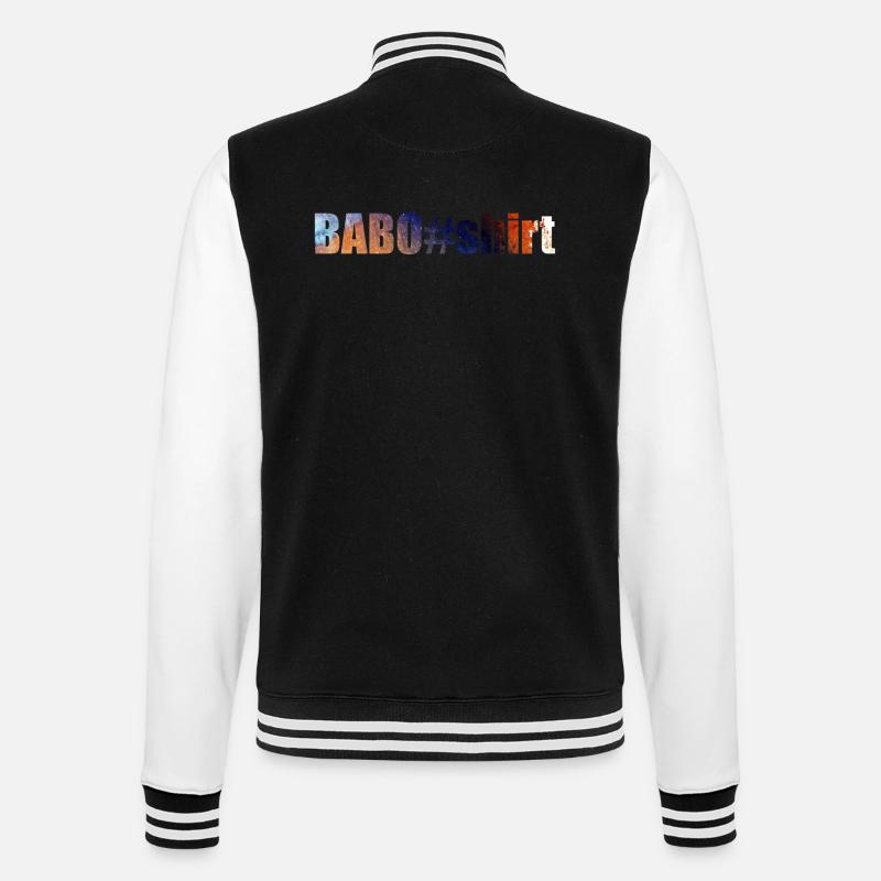 Baboshirt - College Sweat Jacket - black/white