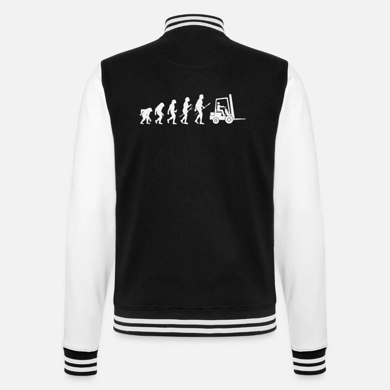 Forklift Evolution - College Sweat Jacket - black/white