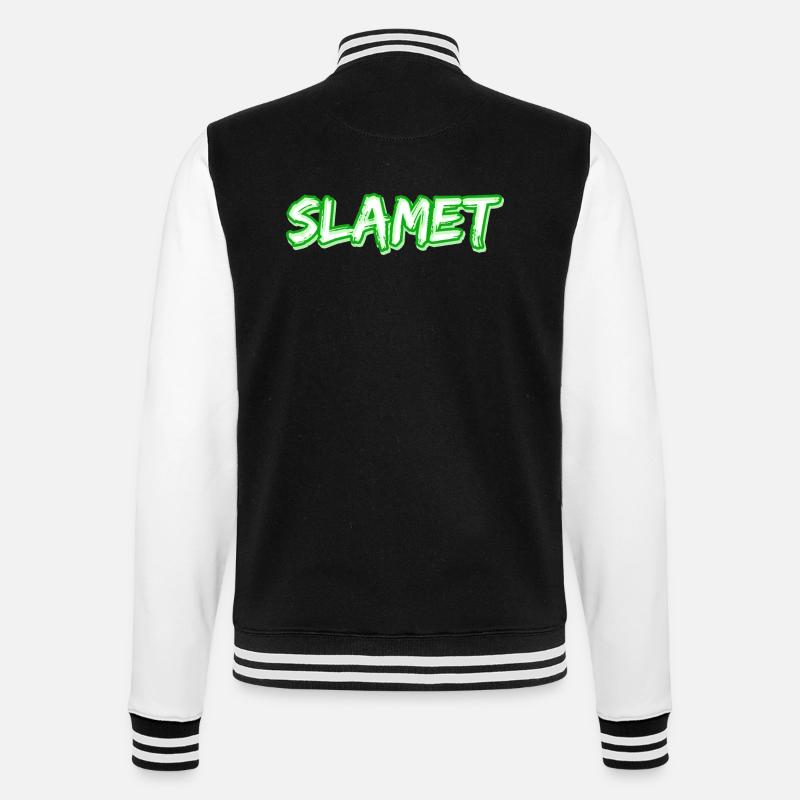 Slamet - College-Sweatjacke - Schwarz/Weiß