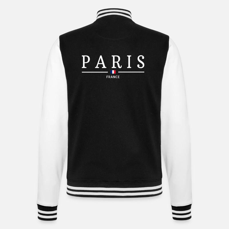 PARIS - College-Sweatjacke - Schwarz/Weiß