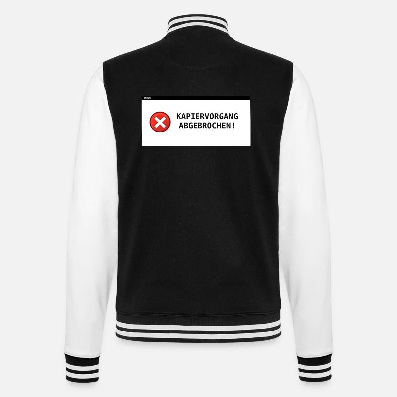 Kapiervorgang abgebrochen - College-Sweatjacke - Schwarz/Weiß