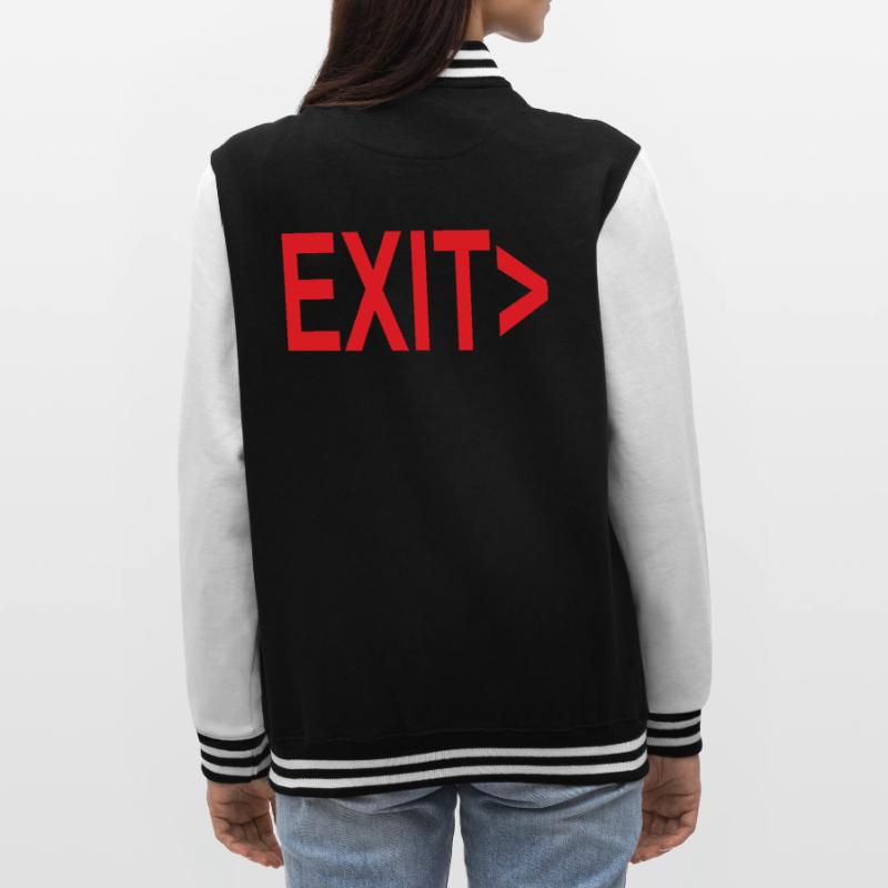 Exit / Exit / Emergency Exit College Sweat Jacket