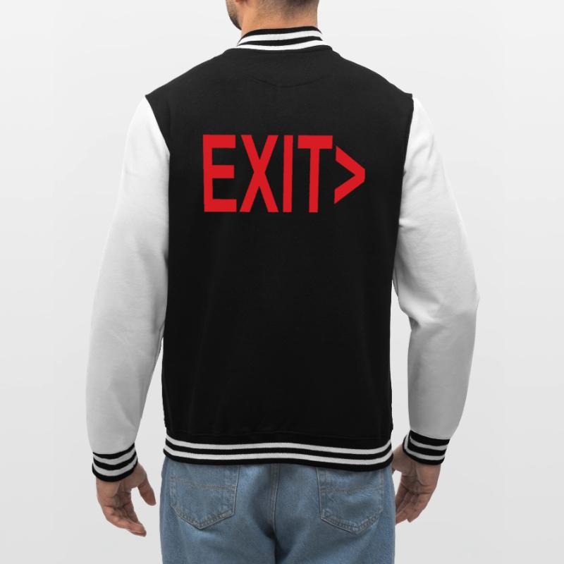 Exit / Exit / Emergency Exit College Sweat Jacket