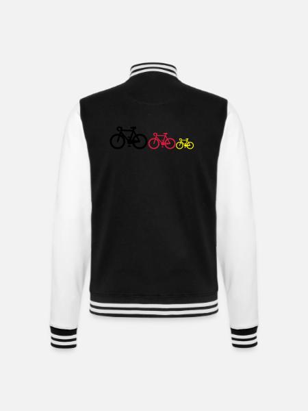 Black-red-gold - College Sweat Jacket - black/white