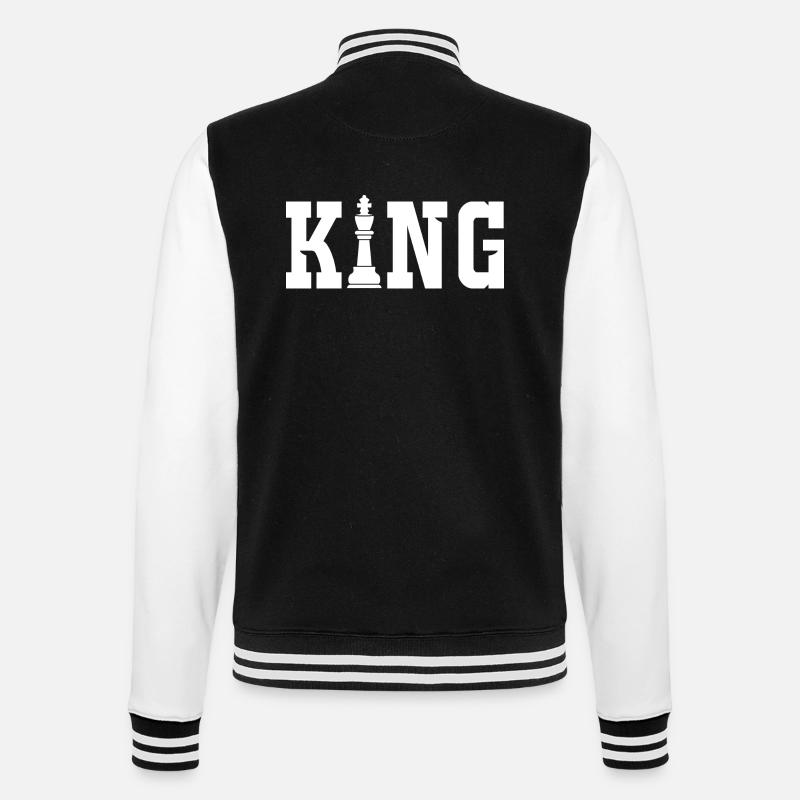 Chess King Chess Board - College Sweat Jacket - black/white