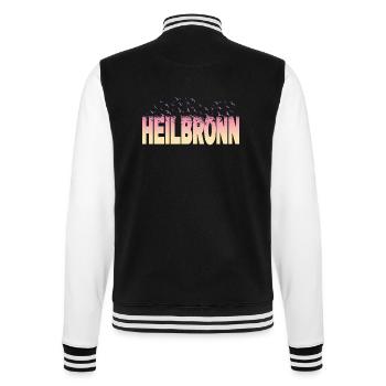 Heilbronn Deutschland Stadt Schrift Vögel Skyline - College-Sweatjacke - Schwarz/Weiß - Hinten - Marisol (170cm)