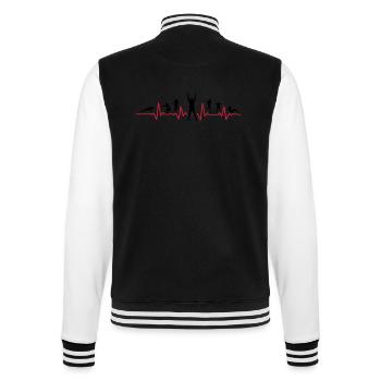 Sport - Gruppe Fitness Puls - College-Sweatjacke - Schwarz/Weiß - Hinten - Marisol (170cm)