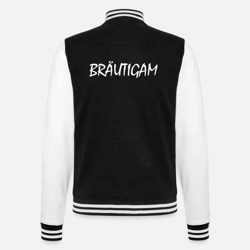 Bridegroom - College Sweat Jacket - black/white