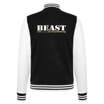 Beast everything white - College-Sweatjacke - Schwarz/Weiß - Hinten - Marisol (170cm)