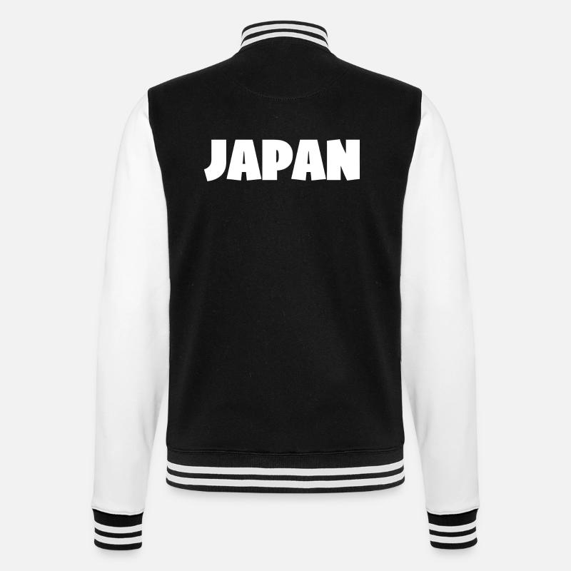 JAPAN WHITE - College Sweat Jacket - black/white