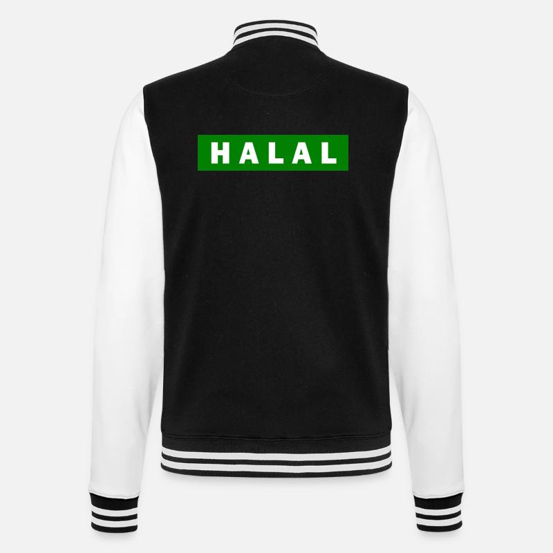 Halal - College-Sweatjacke - Schwarz/Weiß