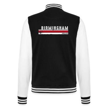 Birmingham - Angleterre Souvenir Vintage pour le Royaume-Uni - Veste Teddy - noir/blanc - Dos - Marisol (170cm)