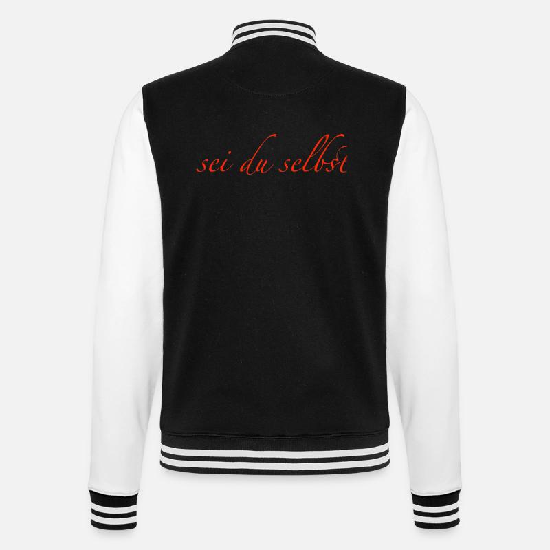 sei du selbst - College-Sweatjacke - Schwarz/Weiß