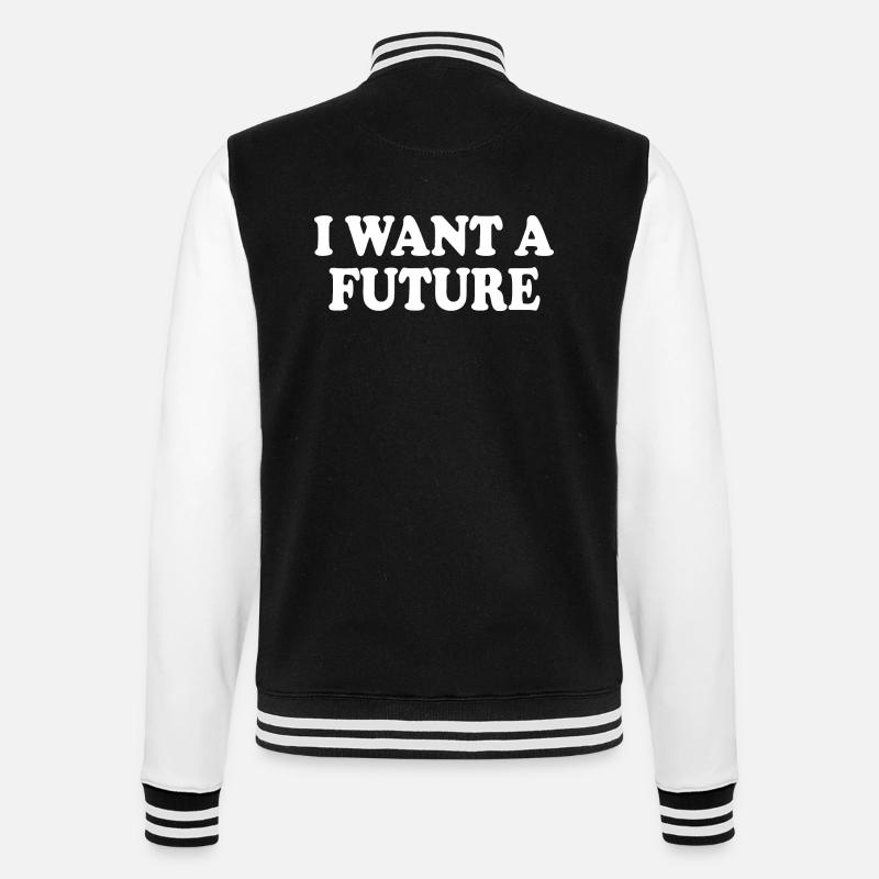 I want a future - Veste Teddy - noir/blanc