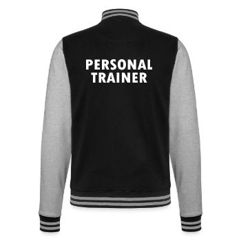 Personal trainer - College Sweat Jacket - black/heather grey - Back - Marisol (170cm)