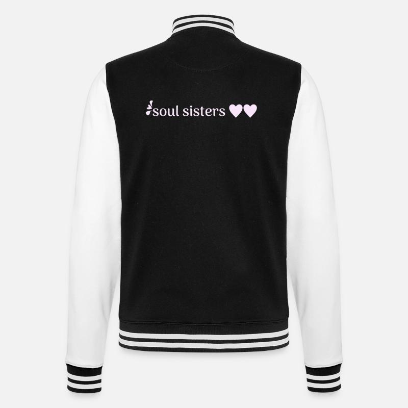 freunde - College-Sweatjacke - Schwarz/Weiß