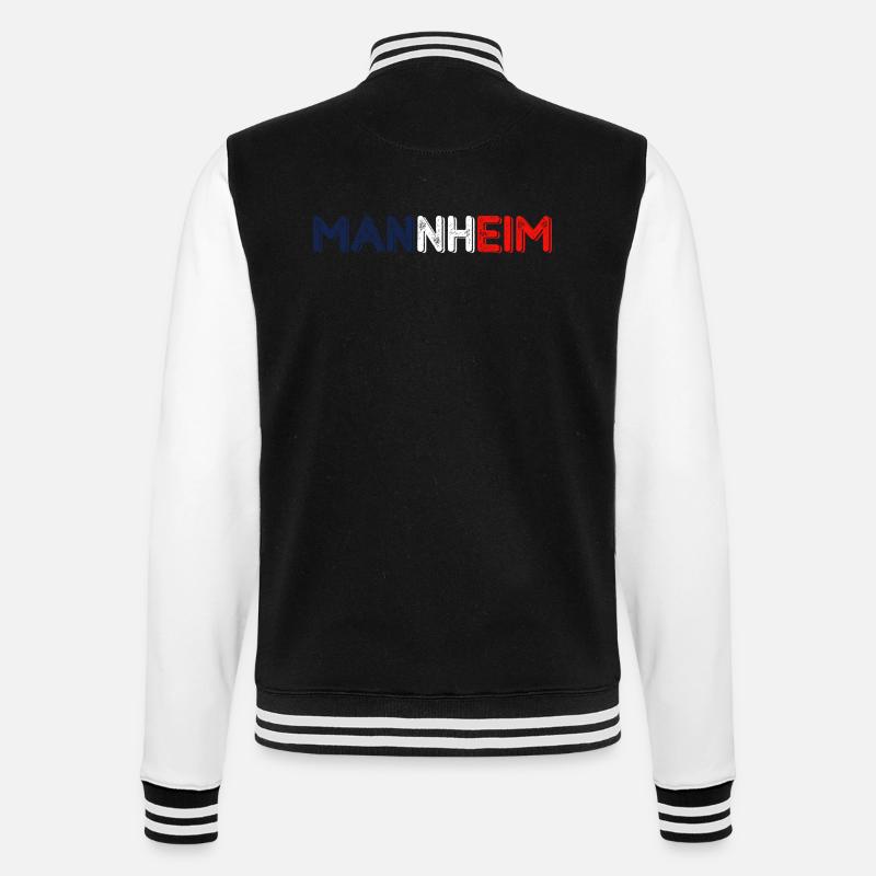 Mannheim Monnem Mannheimat - College-Sweatjacke - Schwarz/Weiß