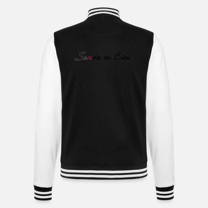 savoie ou bien - Veste Teddy - noir/blanc